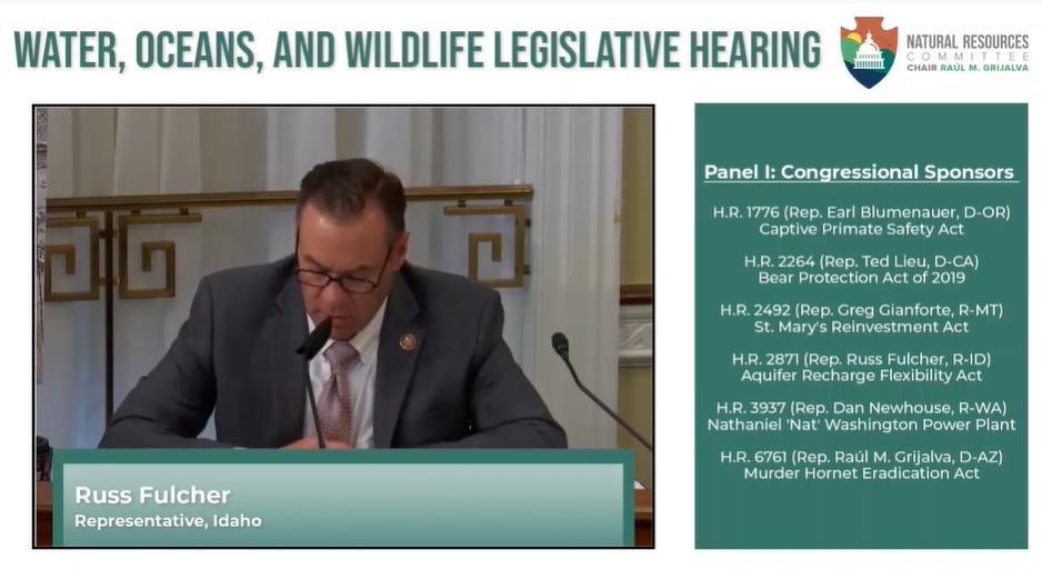 Rep. Russ Fulcher Speaks About the Aquifer Recharge Flexibility Act